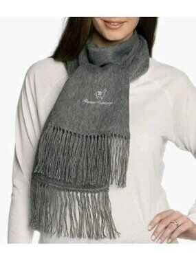 Alpaca Camargo Gray Scarf Fringe Soft Warm Alpaca Wool For Cooler Weather Unisex